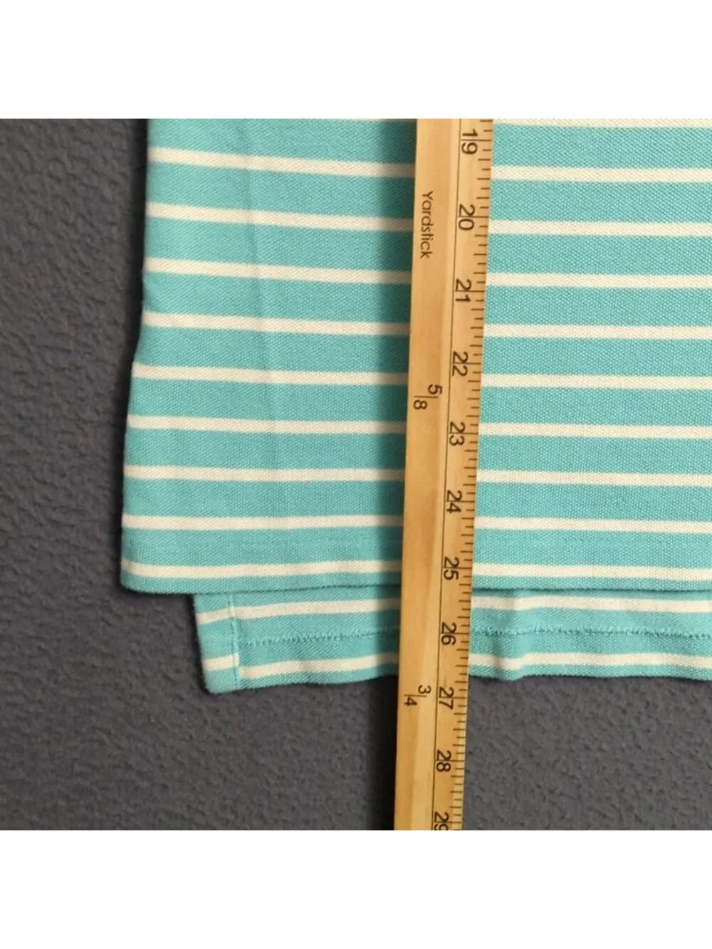 Polo Ralph Lauren Shirt Men's XL (Fits Like M) Blue Striped Short Sleeve Preppy
